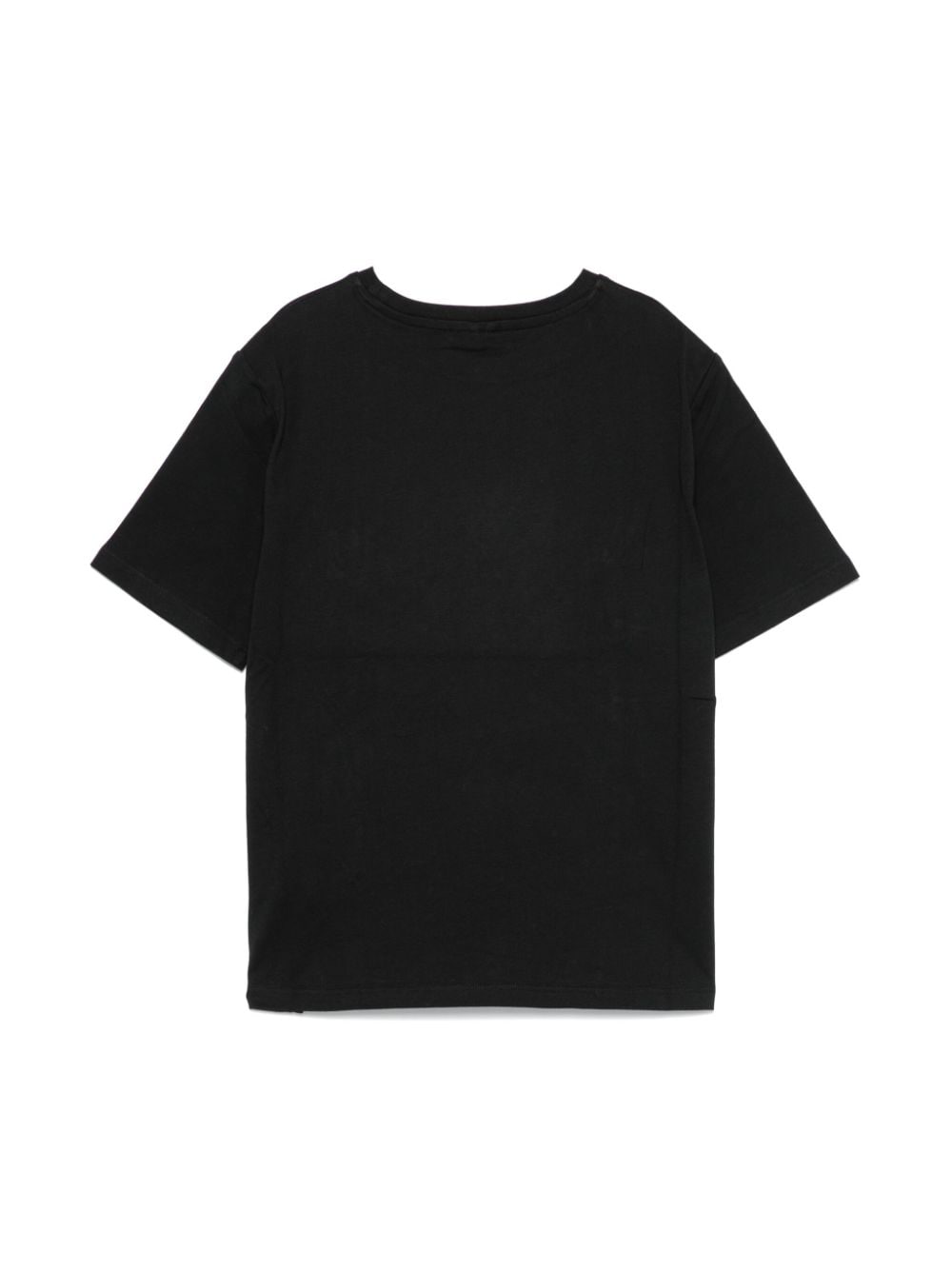 T-shirt con stampa logo per bambina Stella McCartney Kids nera con orlo dritto - Rubino Kids