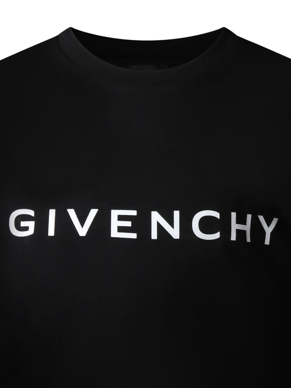 T-shirt con stampa logo per bambino Givenchy Kids nero con logo sul retro - Rubino Kids