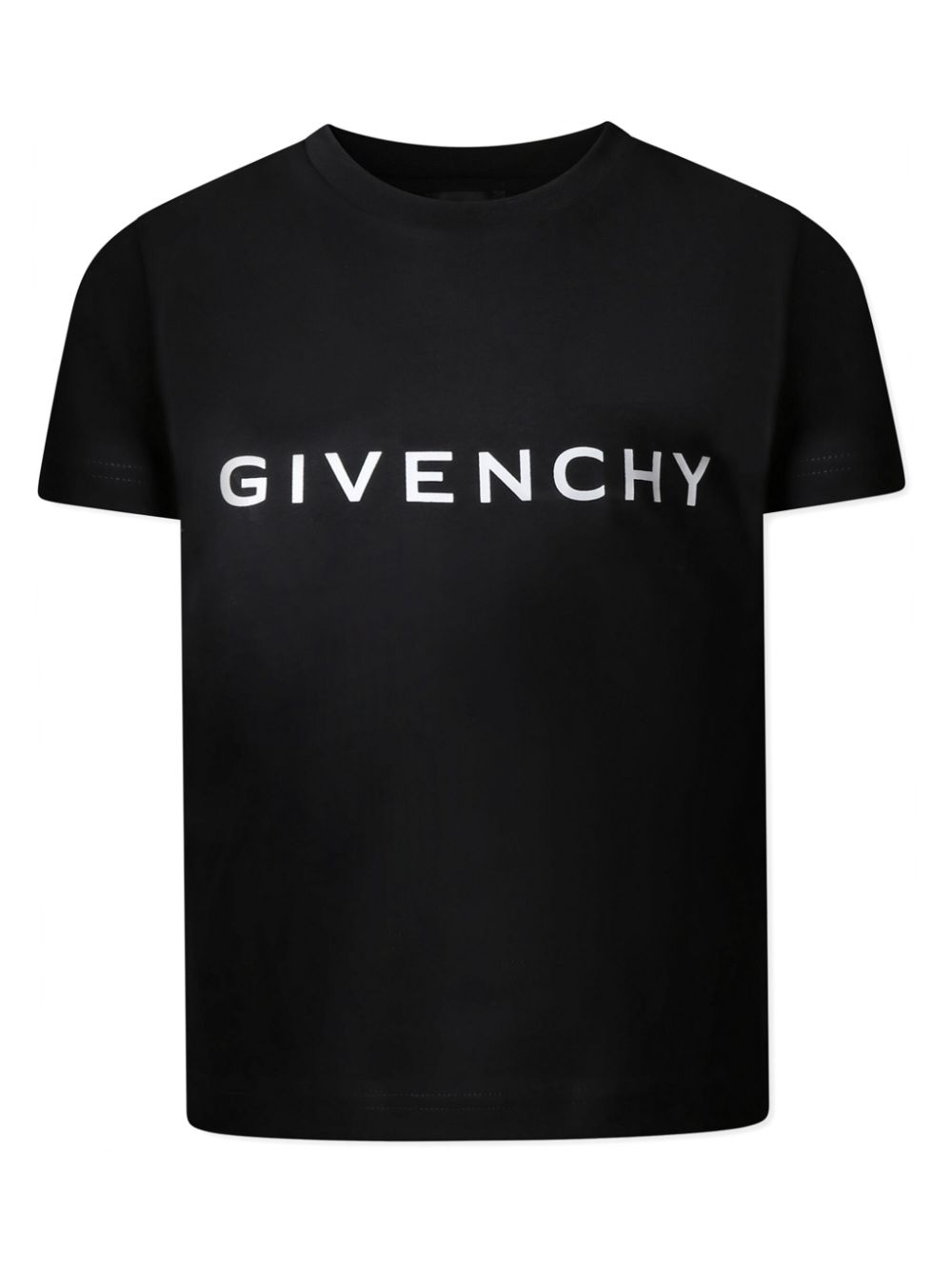 T-shirt con stampa logo per bambino Givenchy Kids nero con logo sul retro - Rubino Kids