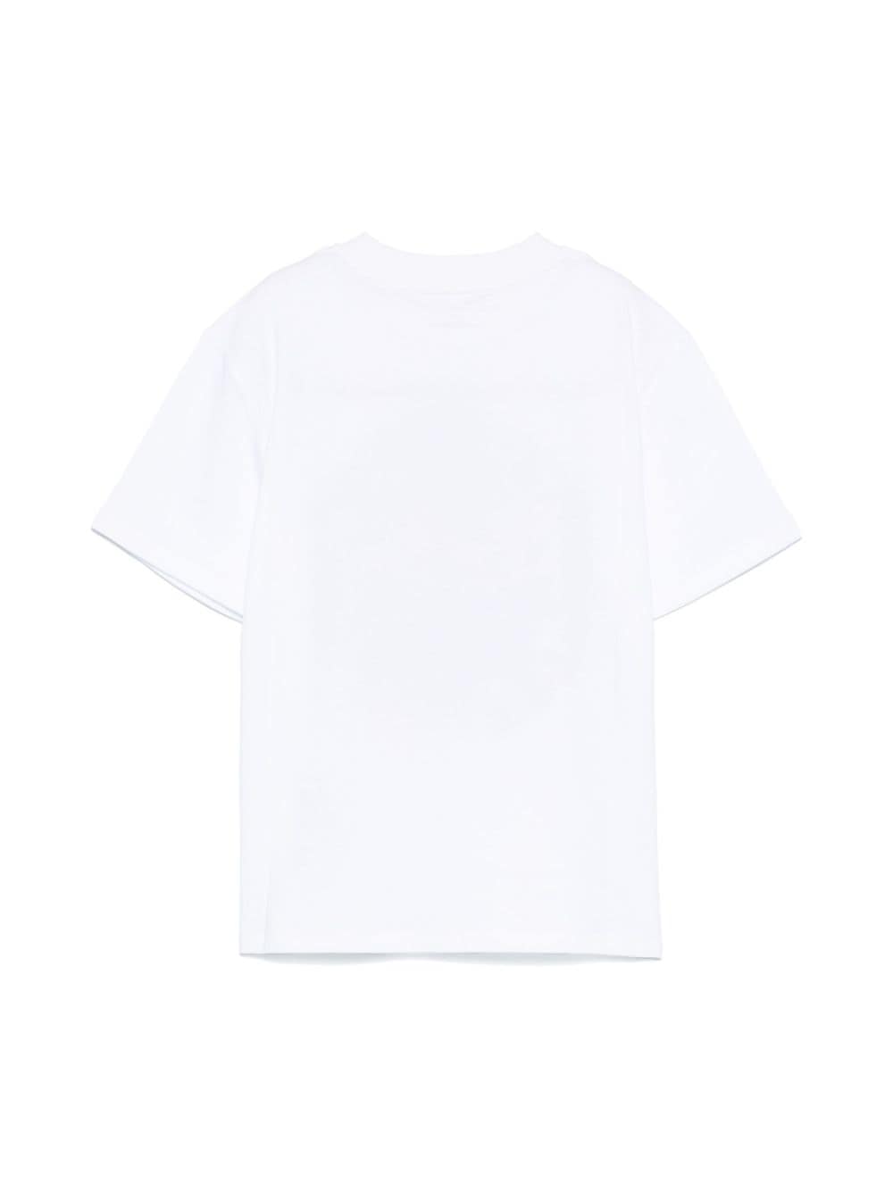 T-shirt con stampa logo per bambino Stella McCartney Kids bianca con maniche corte - Rubino Kids