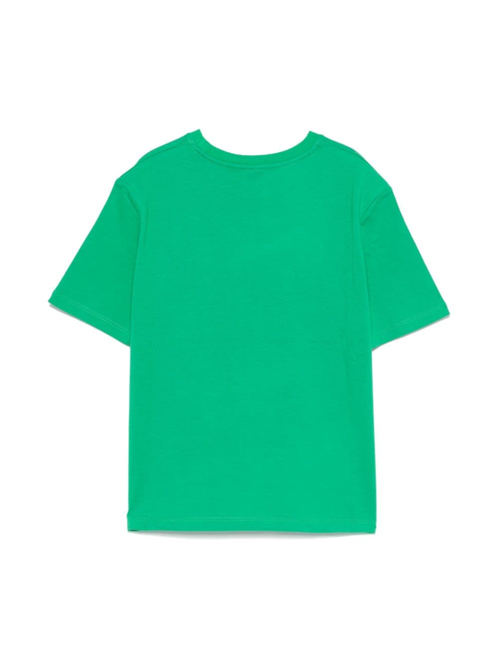 T-shirt con stampa logo per bimba Stella McCartney Kids verde con trama della maglia - Rubino Kids