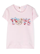 T-shirt con stampa Love - Rubino Kids