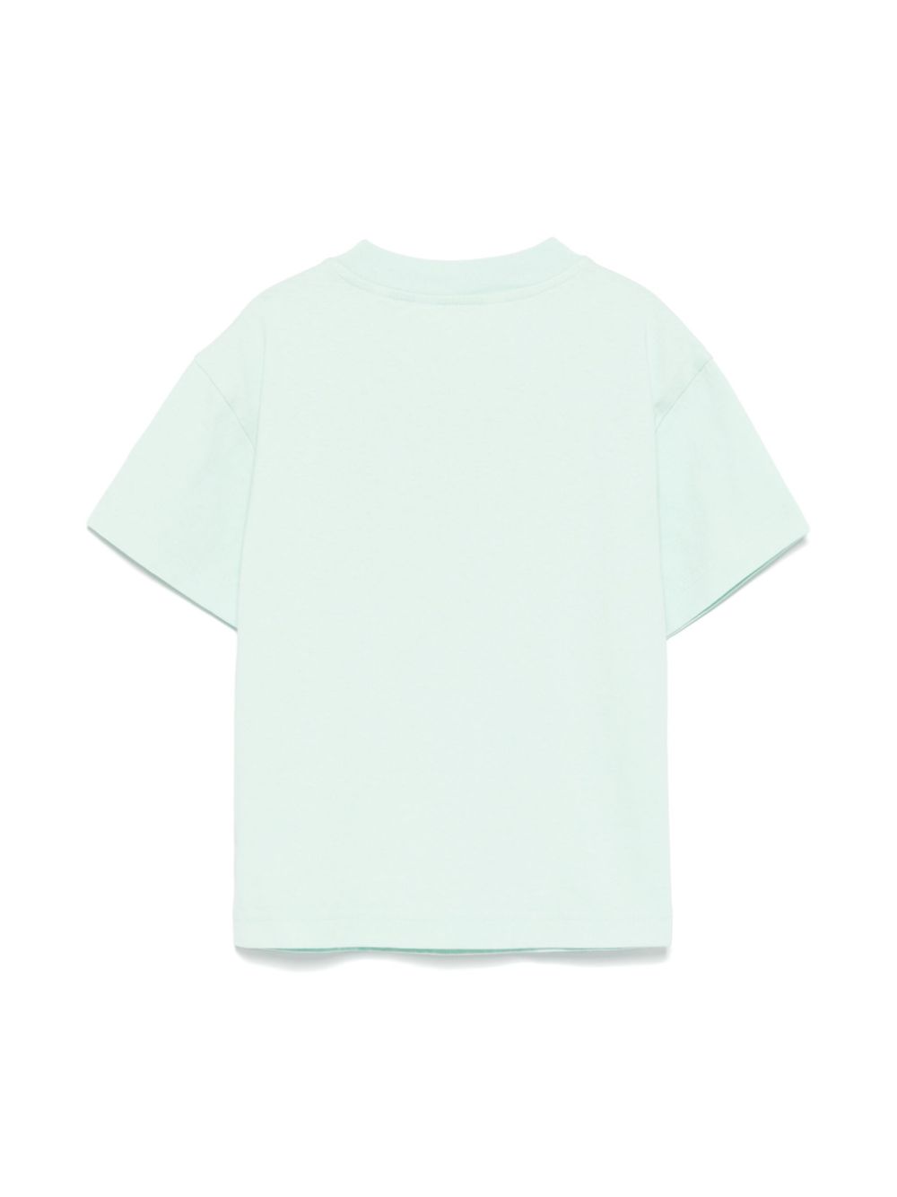 T-shirt con stampa Palm per bambina Palm Angels Kids verde con orlo dritto - Rubino Kids