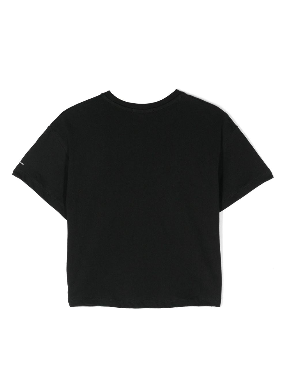 T-shirt con stampa per bambina Calvin Klein Kids nero con scollo rotondo - Rubino Kids