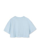 T-shirt con stampa per bambina Givenchy Kids azzurro con orlo dritto - Rubino Kids