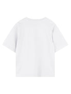 T-shirt con stampa per bambina Kenzo Kids bianco con orlo dritto - Rubino Kids