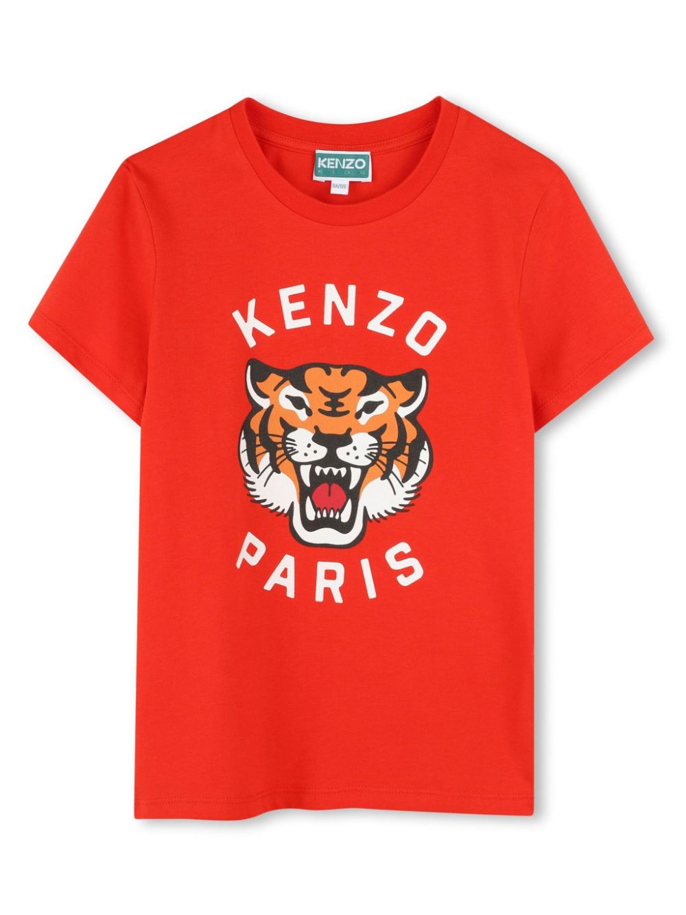 T-shirt con stampa per bambina Kenzo Kids rosso con orlo dritto - Rubino Kids