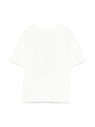 T-shirt con stampa per bambina Stella McCartney Kids bianco con orlo dritto - Rubino Kids