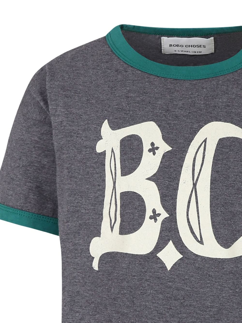 T-shirt con stampa per bambino Bobo Choses grigio con orlo dritto - Rubino Kids