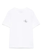 T-shirt con stampa per bambino Calvin Klein Kids bianco girocollo - Rubino Kids