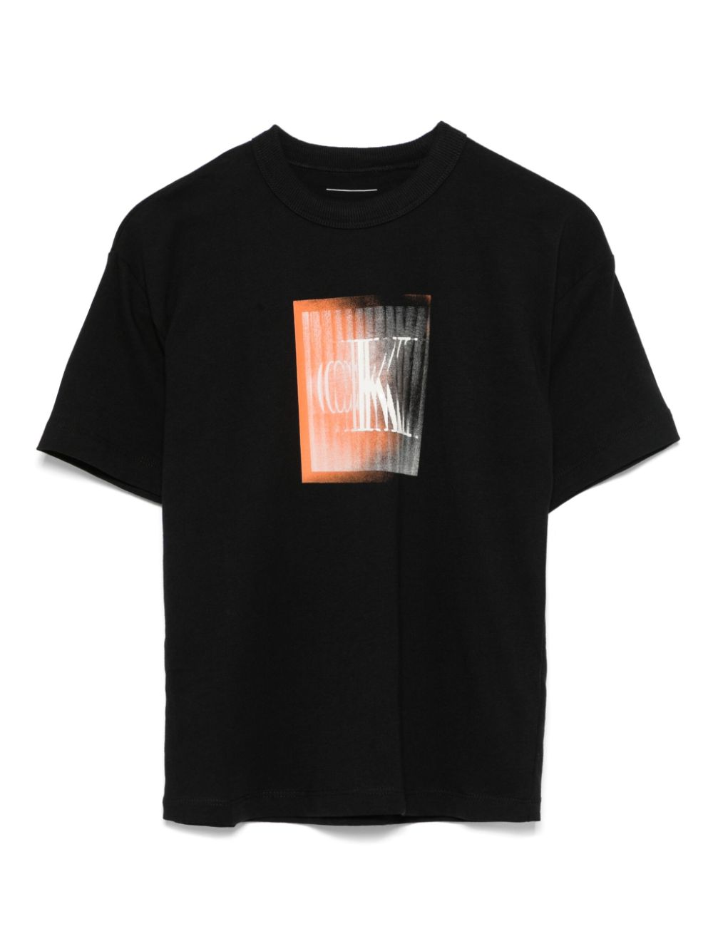 T-shirt con stampa per bambino Calvin Klein Kids nero con orlo dritto - Rubino Kids