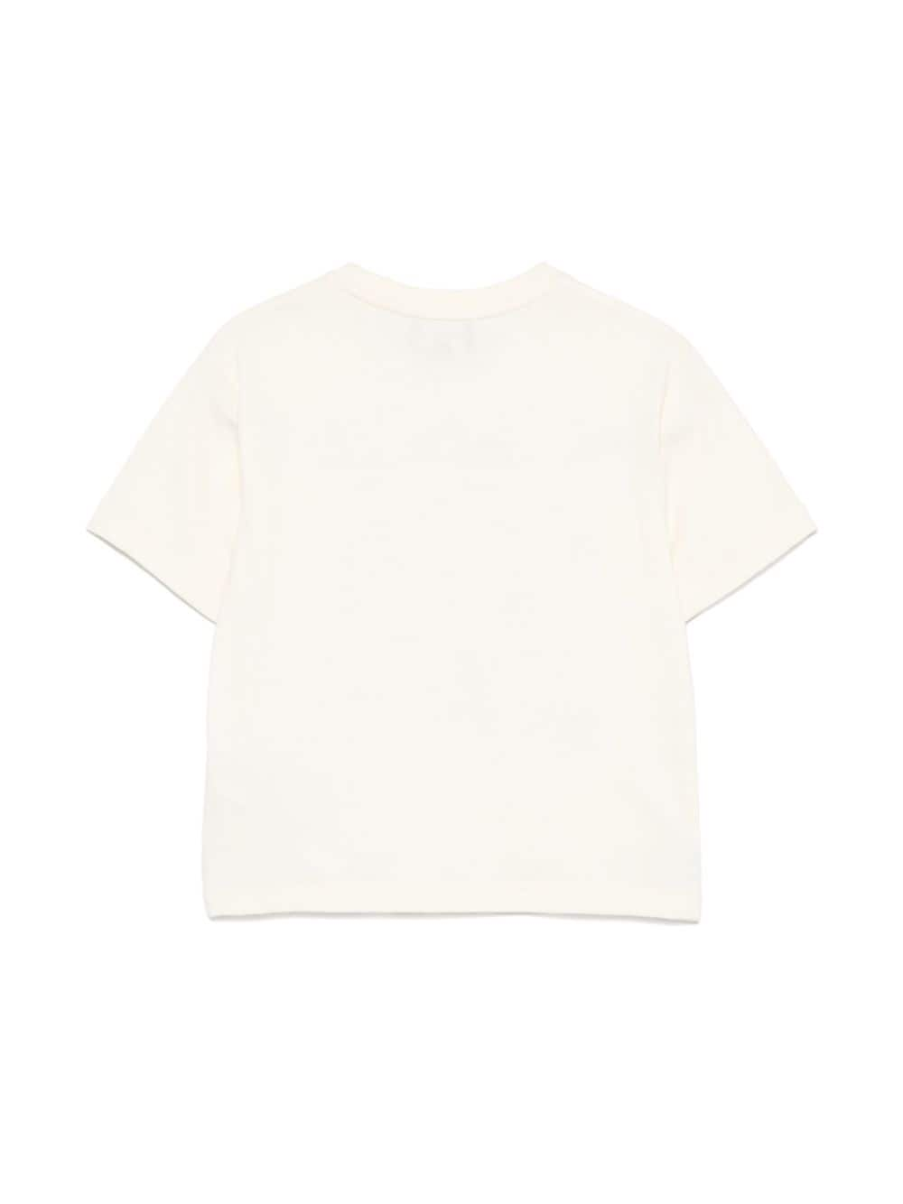 T-shirt con stampa per bambino Emporio Armani Kids bianco con jersey leggero - Rubino Kids