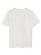 T-shirt con stampa per bambino Kenzo Kids bianco con girocollo - Rubino Kids