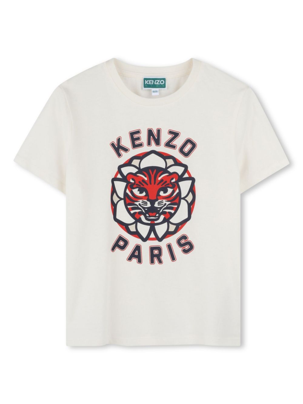 T-shirt con stampa per bambino Kenzo Kids bianco con girocollo - Rubino Kids