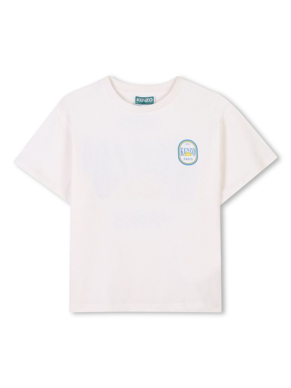 T-shirt con stampa per bambino Kenzo Kids bianco con maniche corte - Rubino Kids