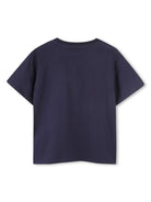 T-shirt con stampa per bambino Kenzo Kids blu con girocollo - Rubino Kids