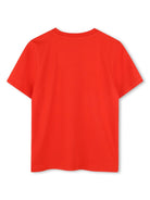 T-shirt con stampa per bambino Kenzo Kids rosso con girocollo - Rubino Kids