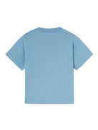 T-shirt con stampa per bambino Palm Angels Kids azzurro con scollo rotondo - Rubino Kids