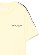 T-shirt con stampa per bambino Palm Angels Kids giallo con maniche corte - Rubino Kids