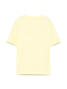 T-shirt con stampa per bambino Palm Angels Kids giallo con maniche corte - Rubino Kids