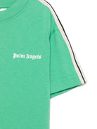 T-shirt con stampa per bambino Palm Angels Kids verde con maniche corte - Rubino Kids