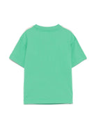 T-shirt con stampa per bambino Palm Angels Kids verde con maniche corte - Rubino Kids