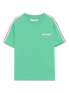 T-shirt con stampa per bambino Palm Angels Kids verde con maniche corte - Rubino Kids