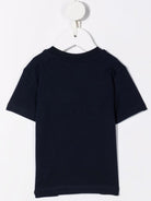 T-shirt con stampa per bambino Ralph Lauren Kids nero con girocollo - Rubino Kids