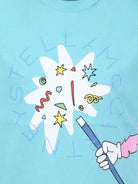 T-shirt con stampa per bambino Stella McCartney Kids azzurro con girocollo - Rubino Kids