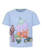 T-shirt con stampa per bambino Stella McCartney Kids azzurro - Rubino Kids