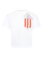 T-shirt con stampa per bambino Stella McCartney Kids bianco con maniche corte - Rubino Kids