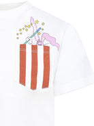 T-shirt con stampa per bambino Stella McCartney Kids bianco con maniche corte - Rubino Kids