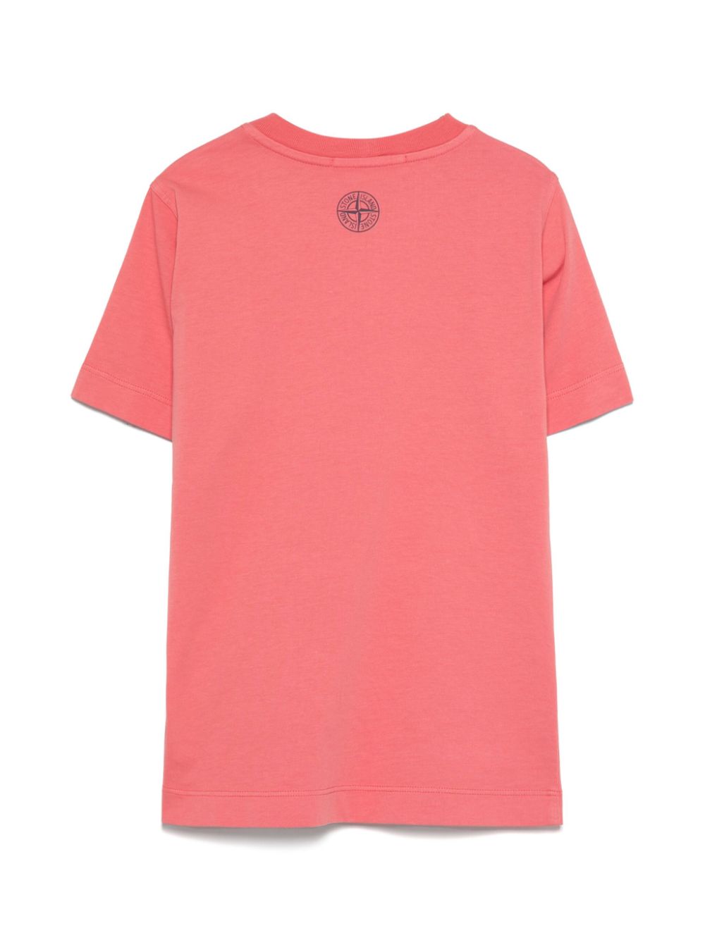 T-shirt con stampa per bambino Stone Island Junior rosso con orlo dritto - Rubino Kids