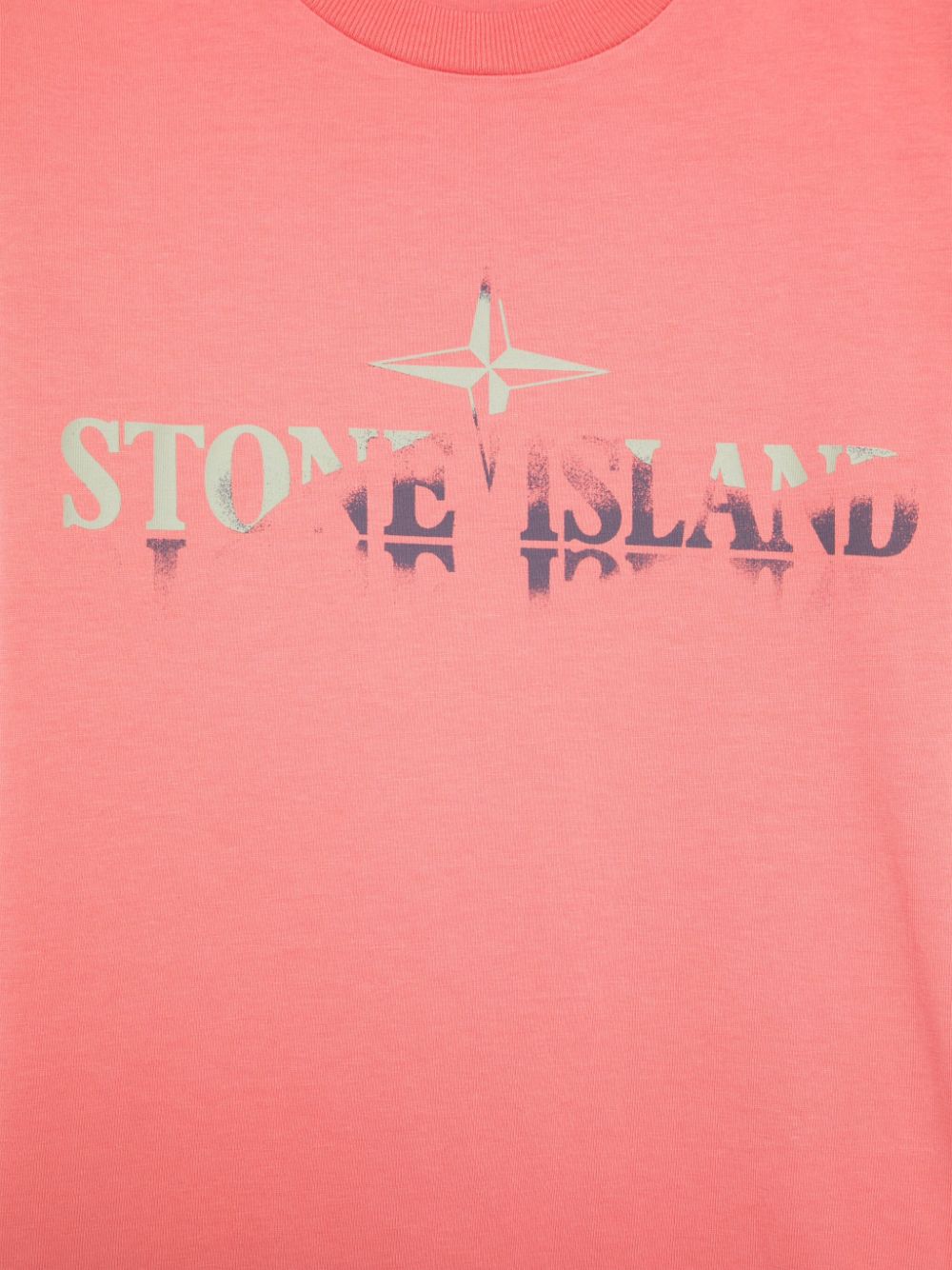 T-shirt con stampa per bambino Stone Island Junior rosso con orlo dritto - Rubino Kids