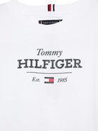 T-shirt con stampa per bambino Tommy Hilfiger Junior bianco con logo sulla manica - Rubino Kids