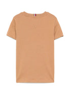 T-shirt con stampa per bambino Tommy Hilfiger Junior marrone con logo sulla manica - Rubino Kids