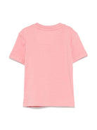 T-shirt con stampa per neonata Calvin Klein Kids rosa con orlo dritto - Rubino Kids