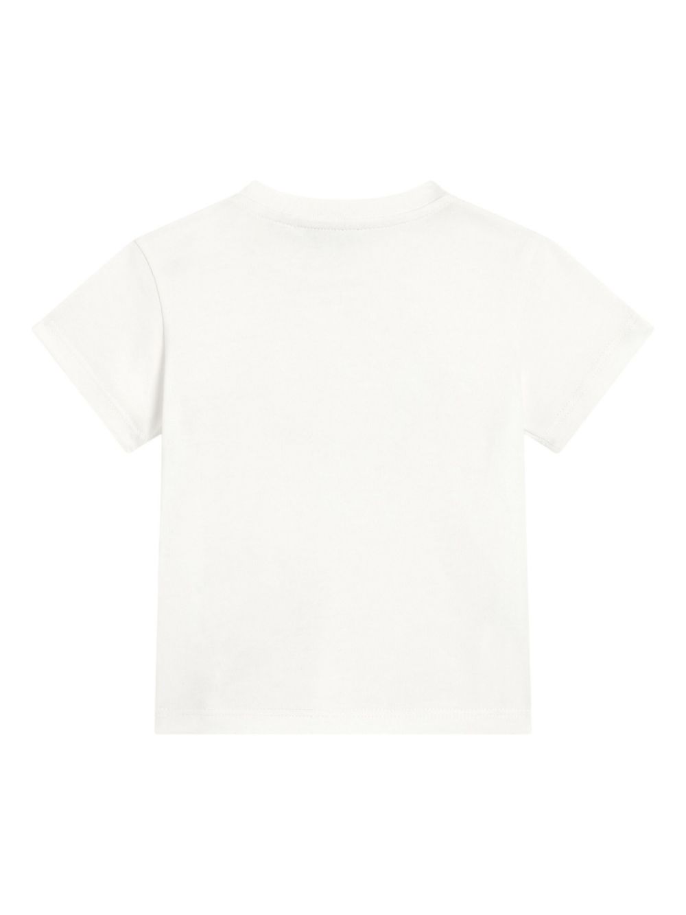 T-shirt con stampa per neonata Dolce & Gabbana Kids bianca con orlo dritto - Rubino Kids