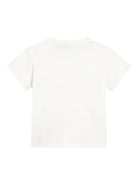 T-shirt con stampa per neonata Dolce & Gabbana Kids bianca con orlo dritto - Rubino Kids