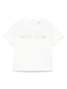 T-shirt con stampa per neonata Emporio Armani Kids bianco con girocollo - Rubino Kids