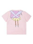 T-shirt con stampa per neonata Stella McCartney Kids rosa con orlo dritto - Rubino Kids