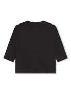 T-shirt con stampa per neonato BOSS Kidswear nero con trama jersey - Rubino Kids