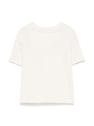 T-shirt con stampa per neonato Calvin Klein Kids beige con girocollo - Rubino Kids