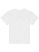 T-shirt con stampa per neonato Dolce & Gabbana Kids bianco con orlo dritto - Rubino Kids