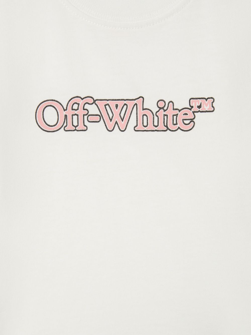 T-shirt con stampa per neonato Off - White Kids bianco con orlo dritto - Rubino Kids