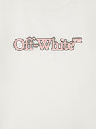 T-shirt con stampa per neonato Off - White Kids bianco con orlo dritto - Rubino Kids