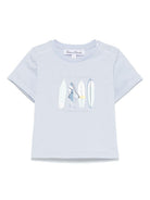 T-shirt con stampa per neonato Tartine & Chocolat azzurro con girocollo - Rubino Kids