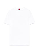 T-shirt con stampa per neonato Tommy Hilfiger Junior bianco con logo sulla manica - Rubino Kids