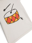 T-shirt con stampa Play the Drum - Rubino Kids