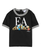 T-shirt con stampa Puffi - Rubino Kids